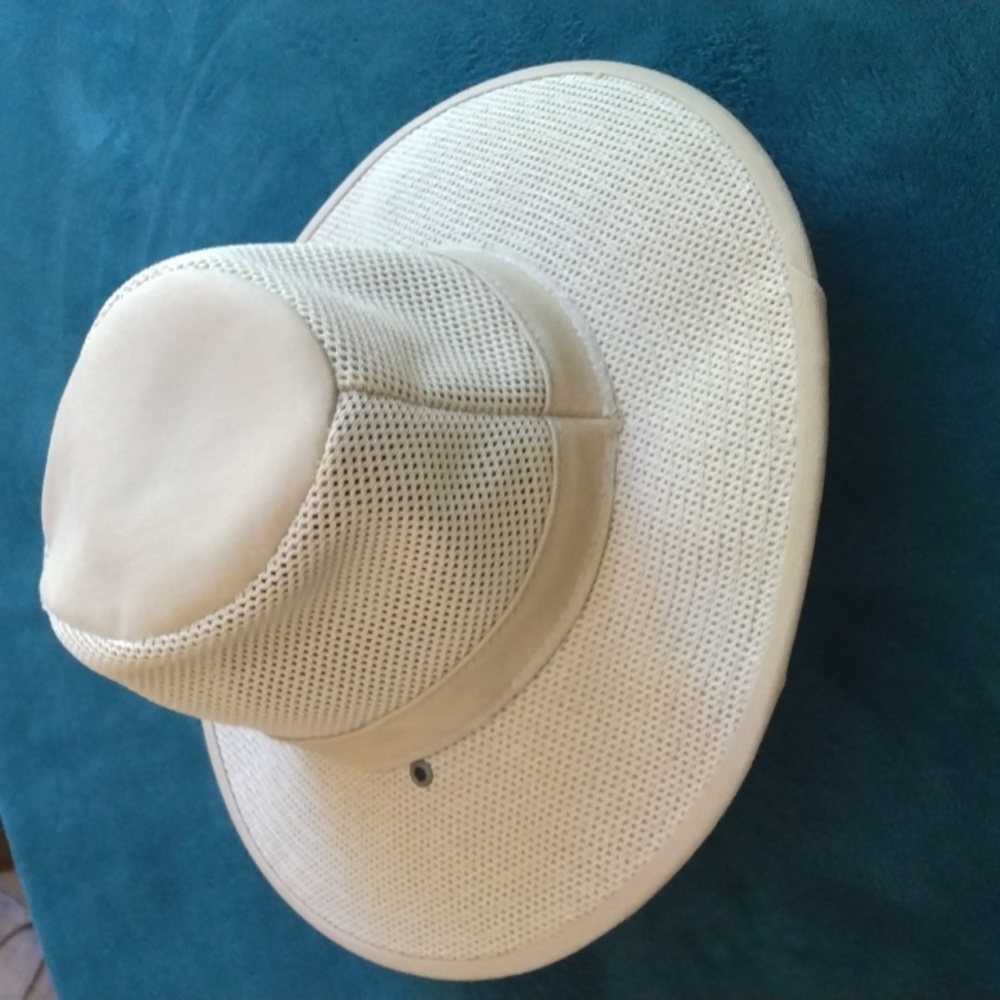 Vintage Henschel Hat Co. Tan Cotton Aussie Breezer Mesh Summer Hat (Medium)